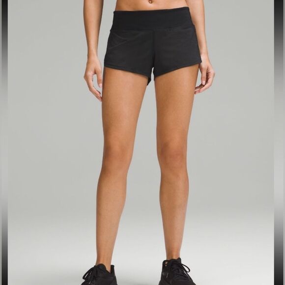 Lululemon Speed Up LR Short 2.5" *Lined size 10 Black NEW - Picture 3 of 8